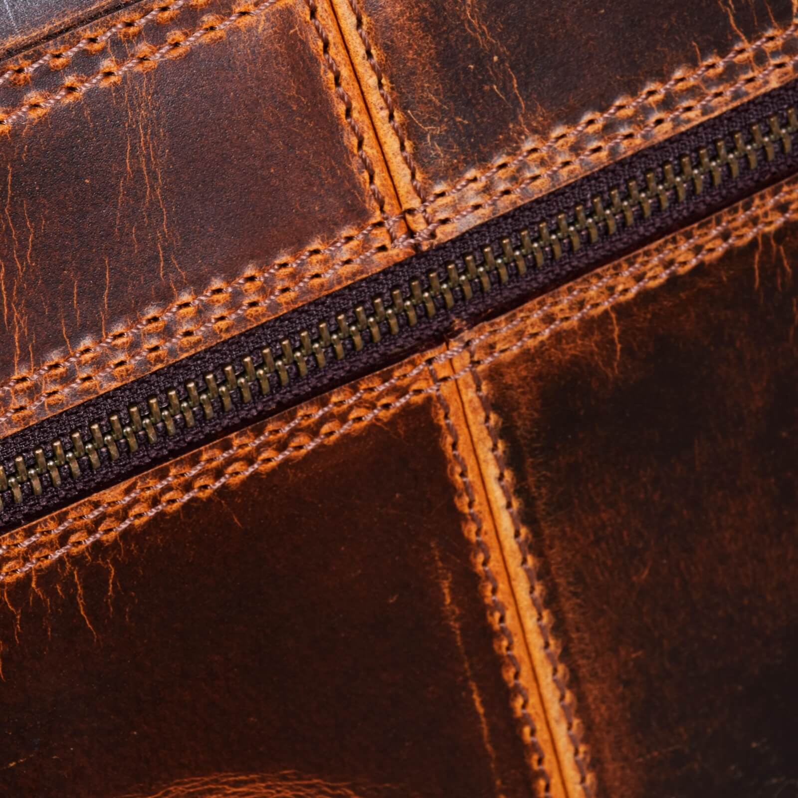 Bolsa mensageiro para laptop em couro legítimo - até 15" - cor bege