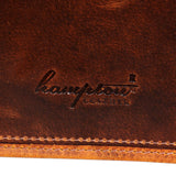 Bolsa mensageiro para laptop em couro legítimo - até 15" - cor bege