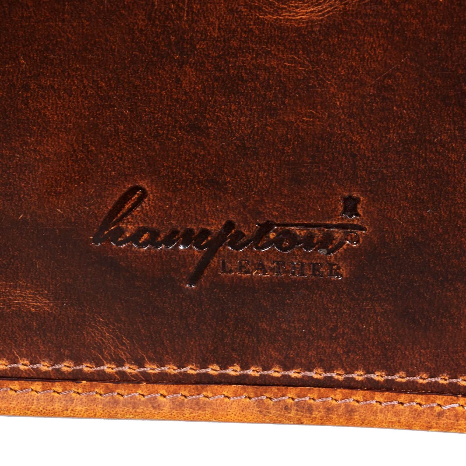 Bolsa mensageiro para laptop em couro legítimo - até 15" - cor bege