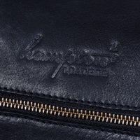 Mala de viagem vintage em couro genuíno - Preta