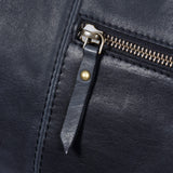 Mala de viagem vintage em couro genuíno - Preta