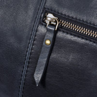 Mala de viagem vintage em couro genuíno - Preta