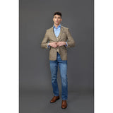 Liam - Blazer masculino xadrez marrom