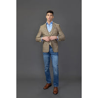 Liam - Blazer masculino xadrez marrom