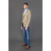 Liam - Blazer masculino xadrez marrom