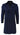 Sobretudo masculino azul-marinho de comprimento 3/4 com abotoamento duplo