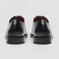 Lorenzo - Sapatos Oxford Masculinos em Couro Preto Polido