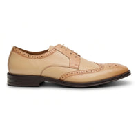 Lorenzo - Sapatos Oxford Masculinos em Couro Polido Marfim