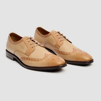 Lorenzo - Sapatos Oxford Masculinos em Couro Polido Marfim