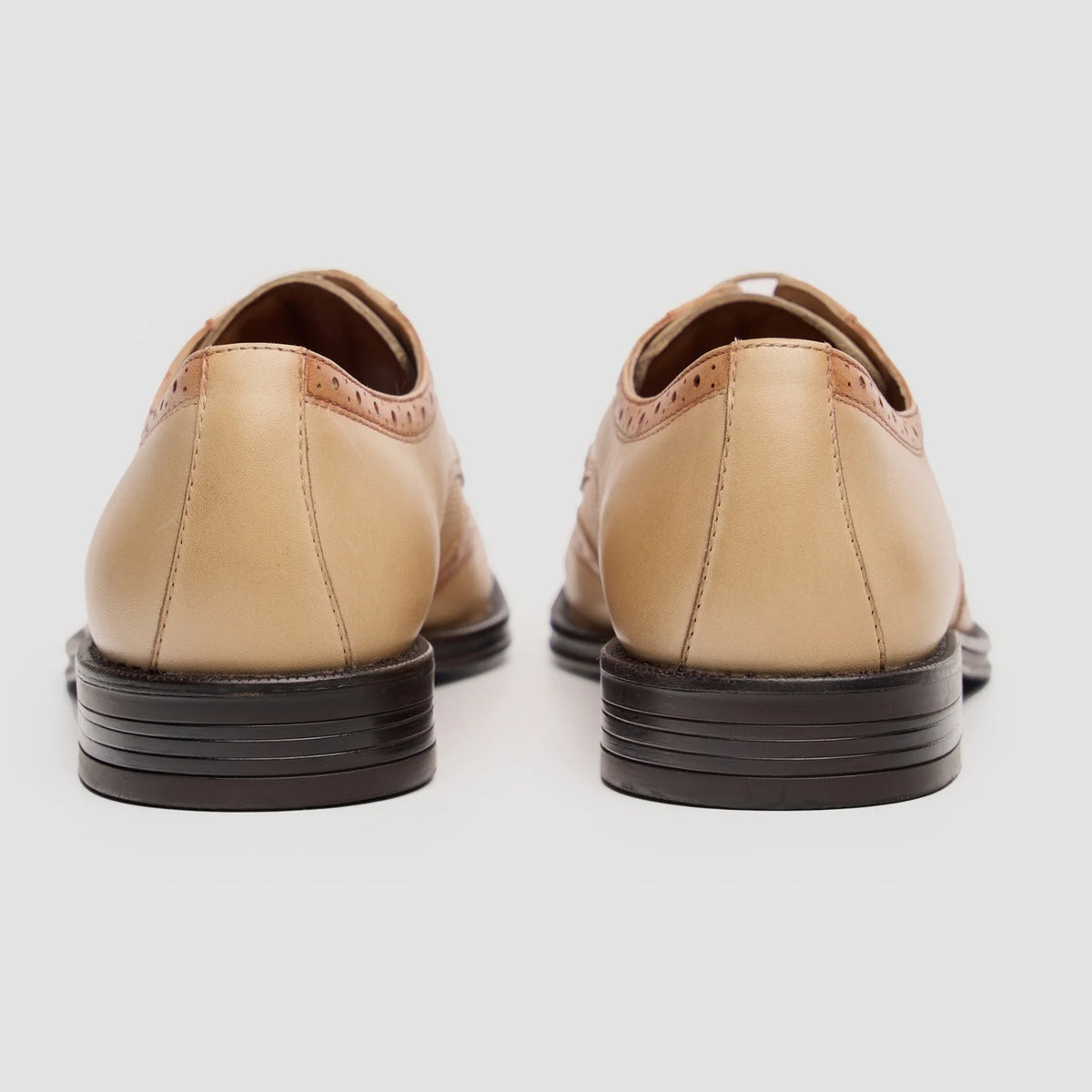Lorenzo - Sapatos Oxford Masculinos em Couro Polido Marfim