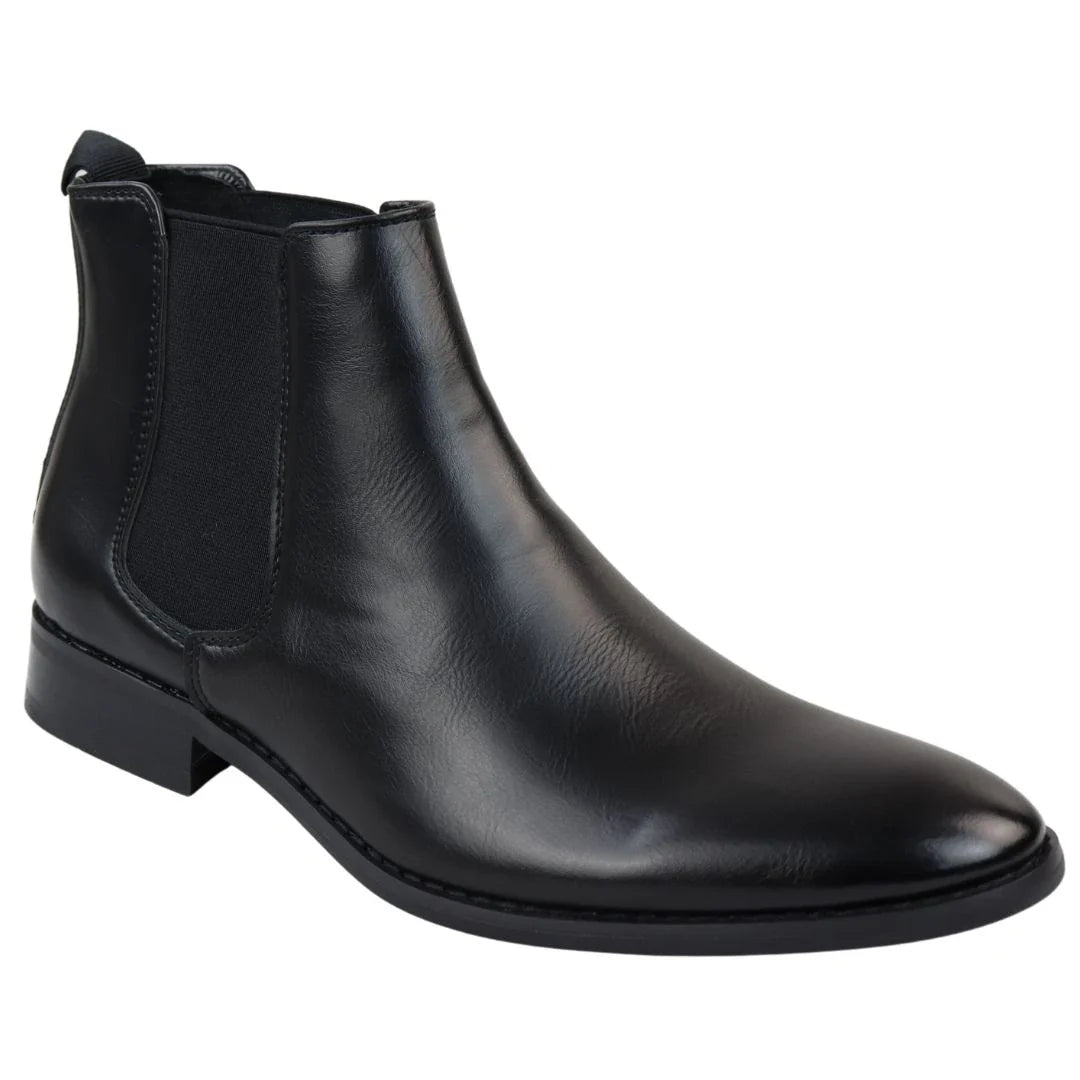 Botas Chelsea pretas de cano curto para homem