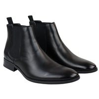 Botas Chelsea pretas de cano curto para homem