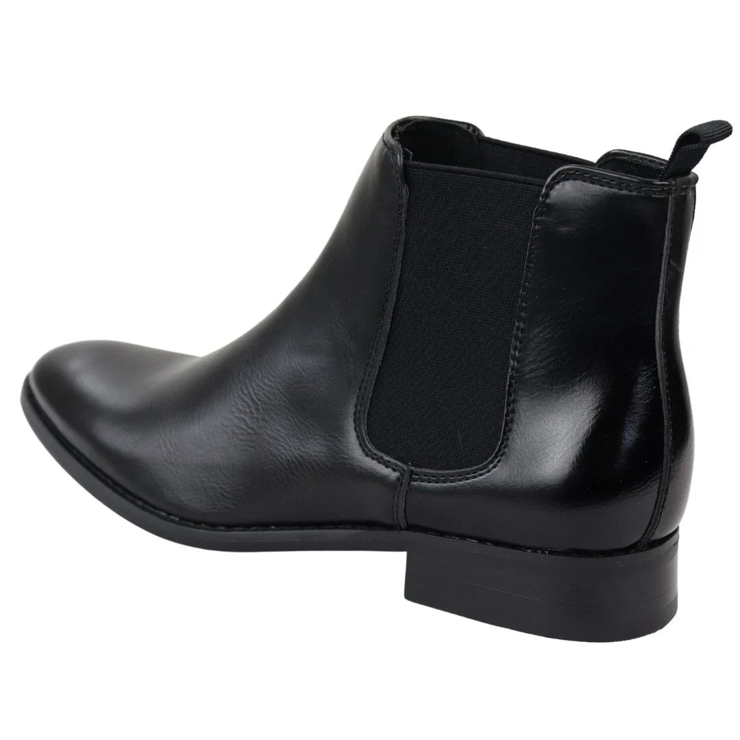 Botas Chelsea pretas de cano curto para homem