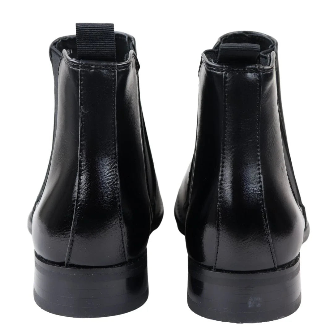Botas Chelsea pretas de cano curto para homem
