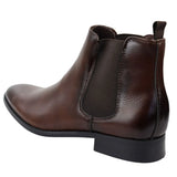 Botas Chelsea masculinas marrons de cano curto
