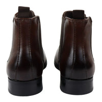 Botas Chelsea masculinas marrons de cano curto