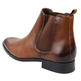 Botas Chelsea masculinas de cano curto na cor bege