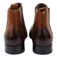 Botas Chelsea masculinas de cano curto na cor bege