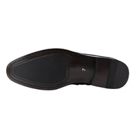 Mocassim masculino preto, modelo loafer, forrado em couro, sem fecho, elegante e formal.
