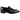 Mocassim masculino de couro preto forrado com veludo, elegante e formal.