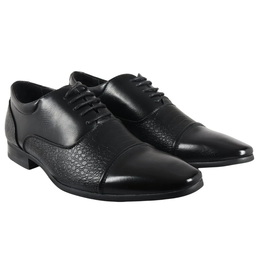 Sapatos sociais masculinos estilo brogue com cadarço