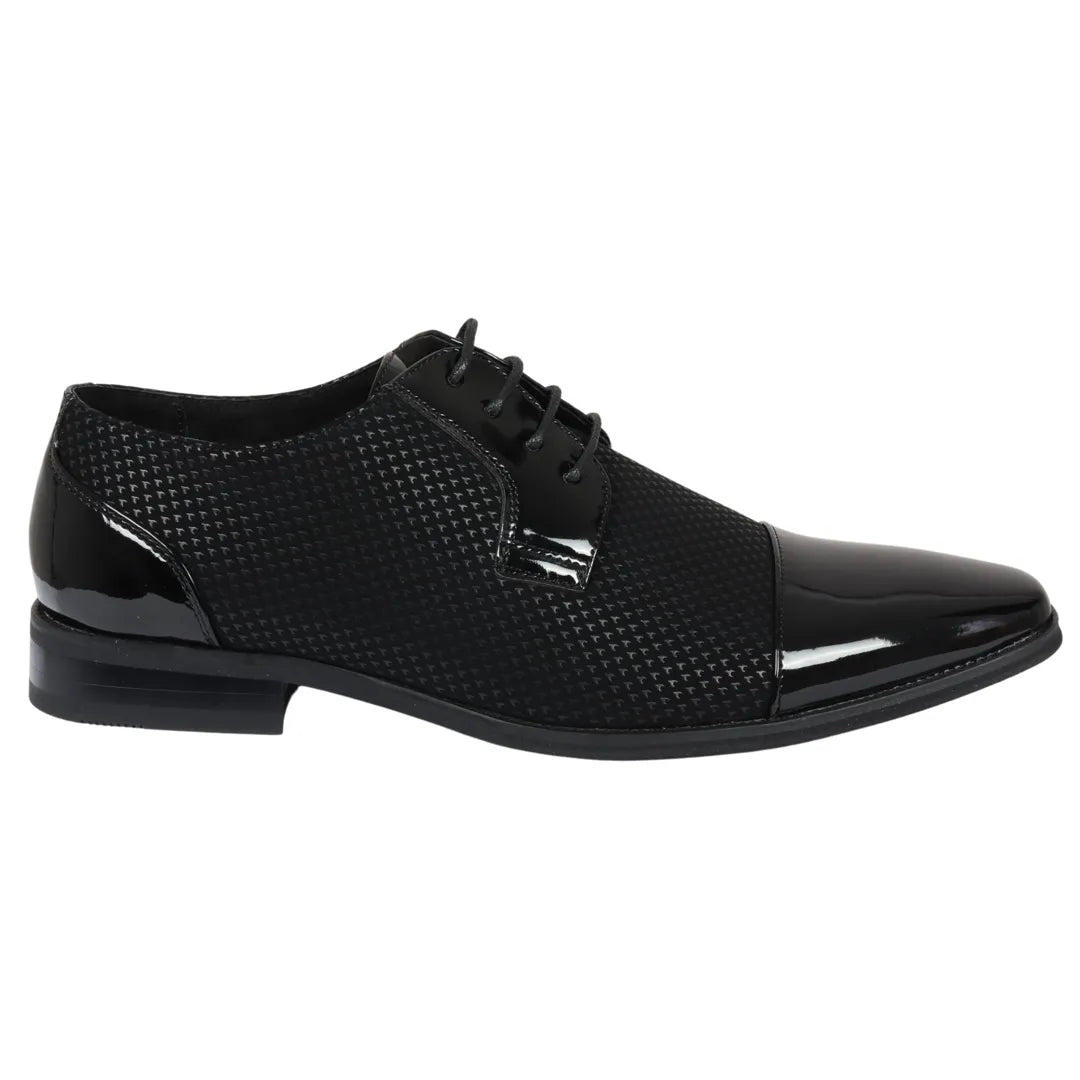 Sapatos Derby Masculinos Pretos com Cadarço