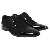 Sapatos Derby Masculinos Pretos com Cadarço