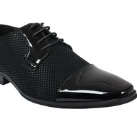 Sapatos Derby Masculinos Pretos com Cadarço