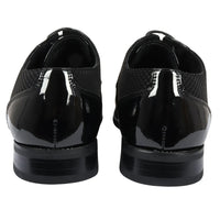 Sapatos Derby Masculinos Pretos com Cadarço