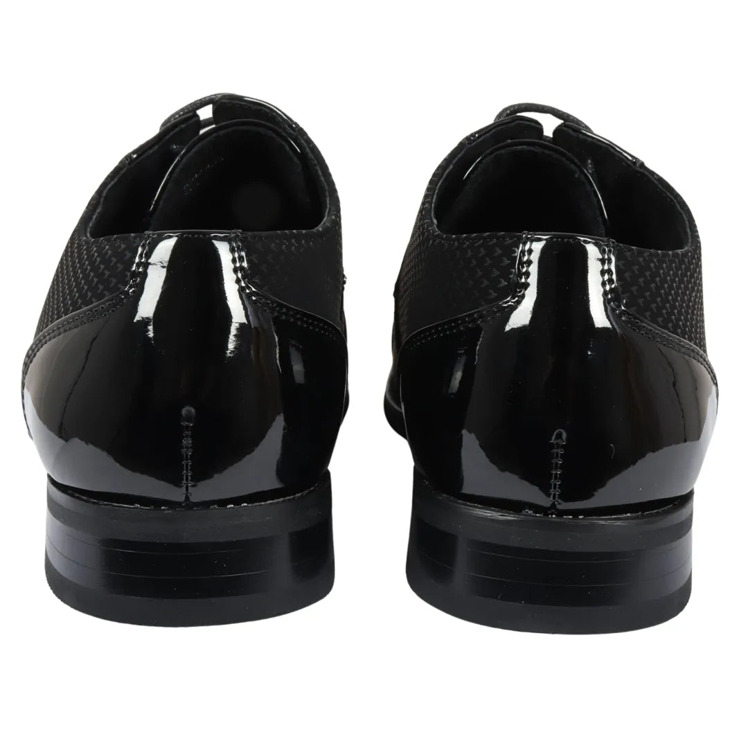 Sapatos Derby Masculinos Pretos com Cadarço
