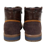 Botas de cano curto marrons com cadarço para homem