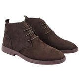 Botas Chukka Desert Masculinas de Cano Curto com Cadarço na Cor Marrom