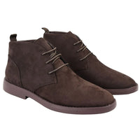 Botas Chukka Desert Masculinas de Cano Curto com Cadarço na Cor Marrom