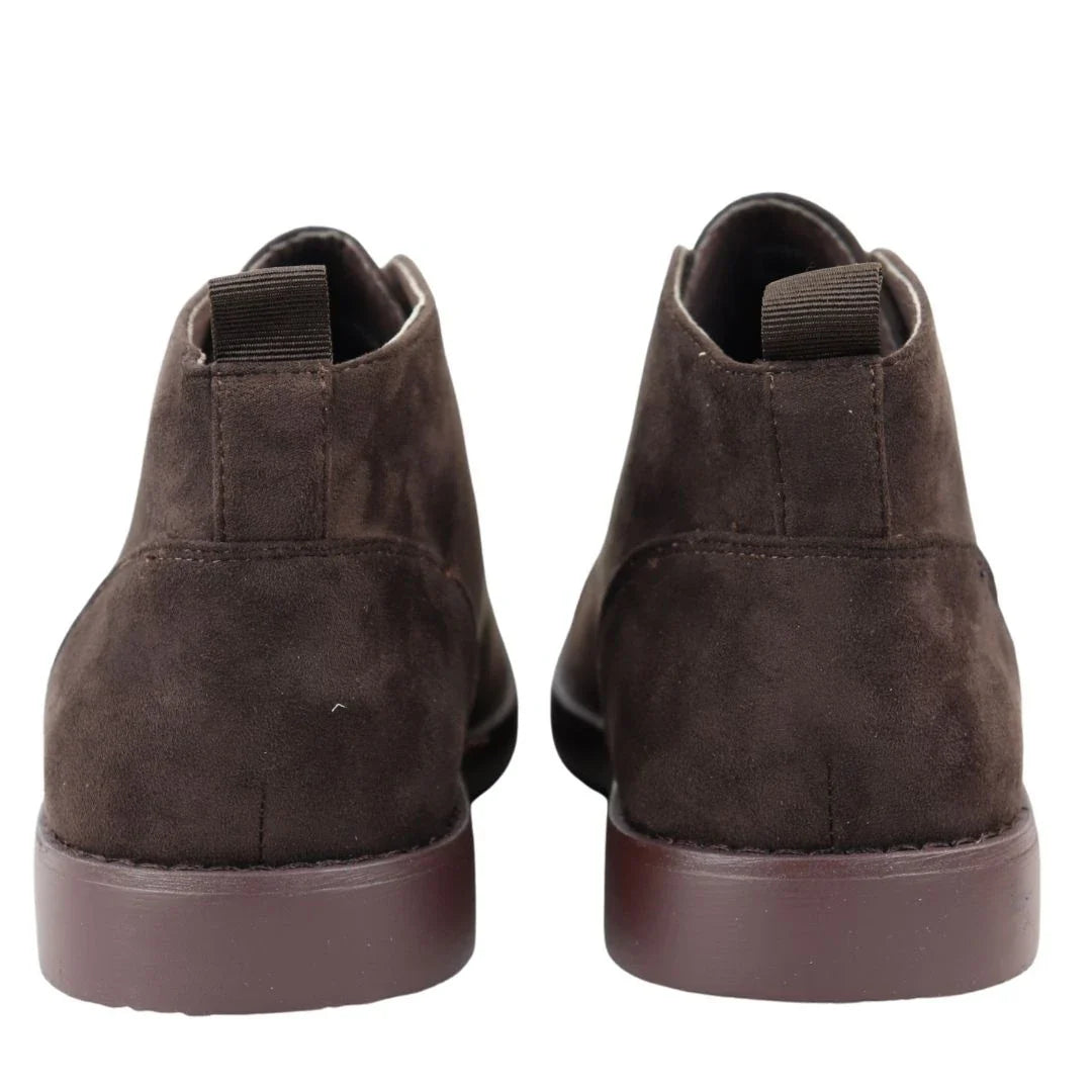 Botas Chukka Desert Masculinas de Cano Curto com Cadarço na Cor Marrom