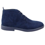 Botas Chukka Desert de cano curto com cadarço, cor azul marinho, para homem.