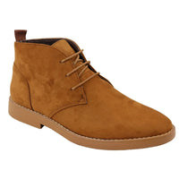 Botas Chukka Desert de cano curto com cadarço, cor bege, para homem.