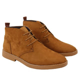 Botas Chukka Desert de cano curto com cadarço, cor bege, para homem.