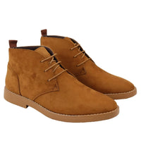 Botas Chukka Desert de cano curto com cadarço, cor bege, para homem.