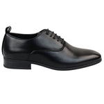 Sapatos Oxford Derby Pretos Masculinos com Cadarço