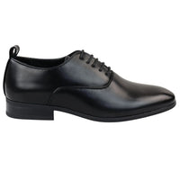 Sapatos Oxford Derby Pretos Masculinos com Cadarço