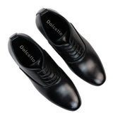 Sapatos Oxford Derby Pretos Masculinos com Cadarço