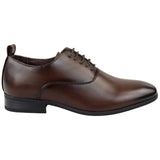 Sapatos Oxford Derby Marrons Masculinos com Cadarço