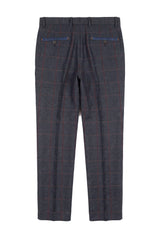 Madrid - Calças de tweed azul para homem