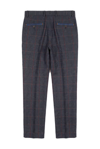 Madrid - Calças de tweed azul para homem