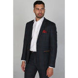 Madrid - Blazer masculino em tweed azul