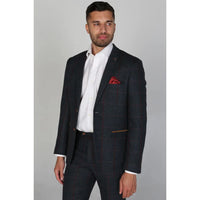 Madrid - Blazer masculino em tweed azul