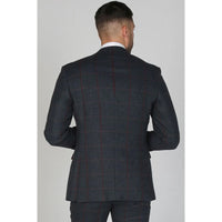 Madrid - Blazer masculino em tweed azul