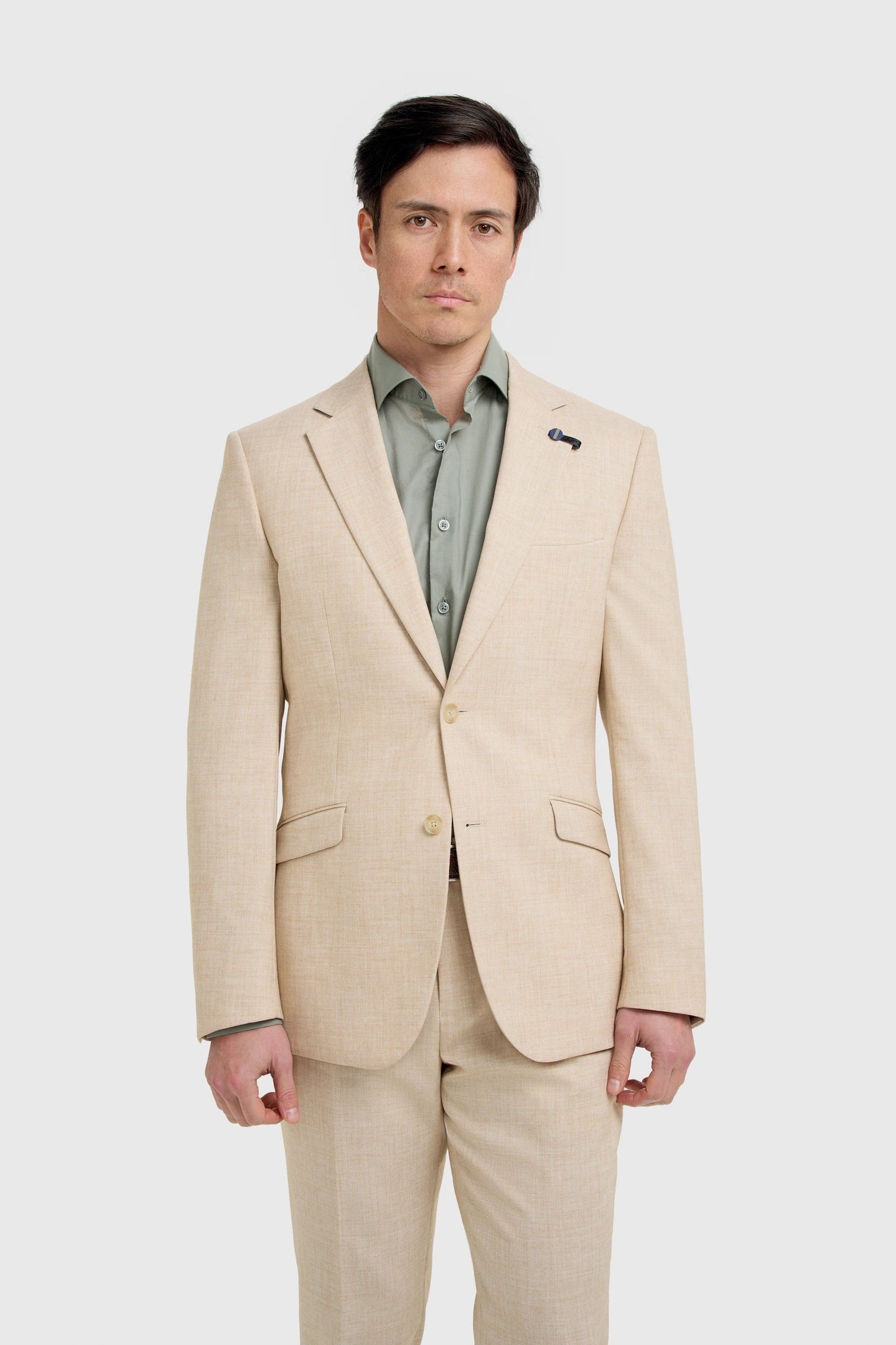 Malibu - Blazer masculino bege texturizado