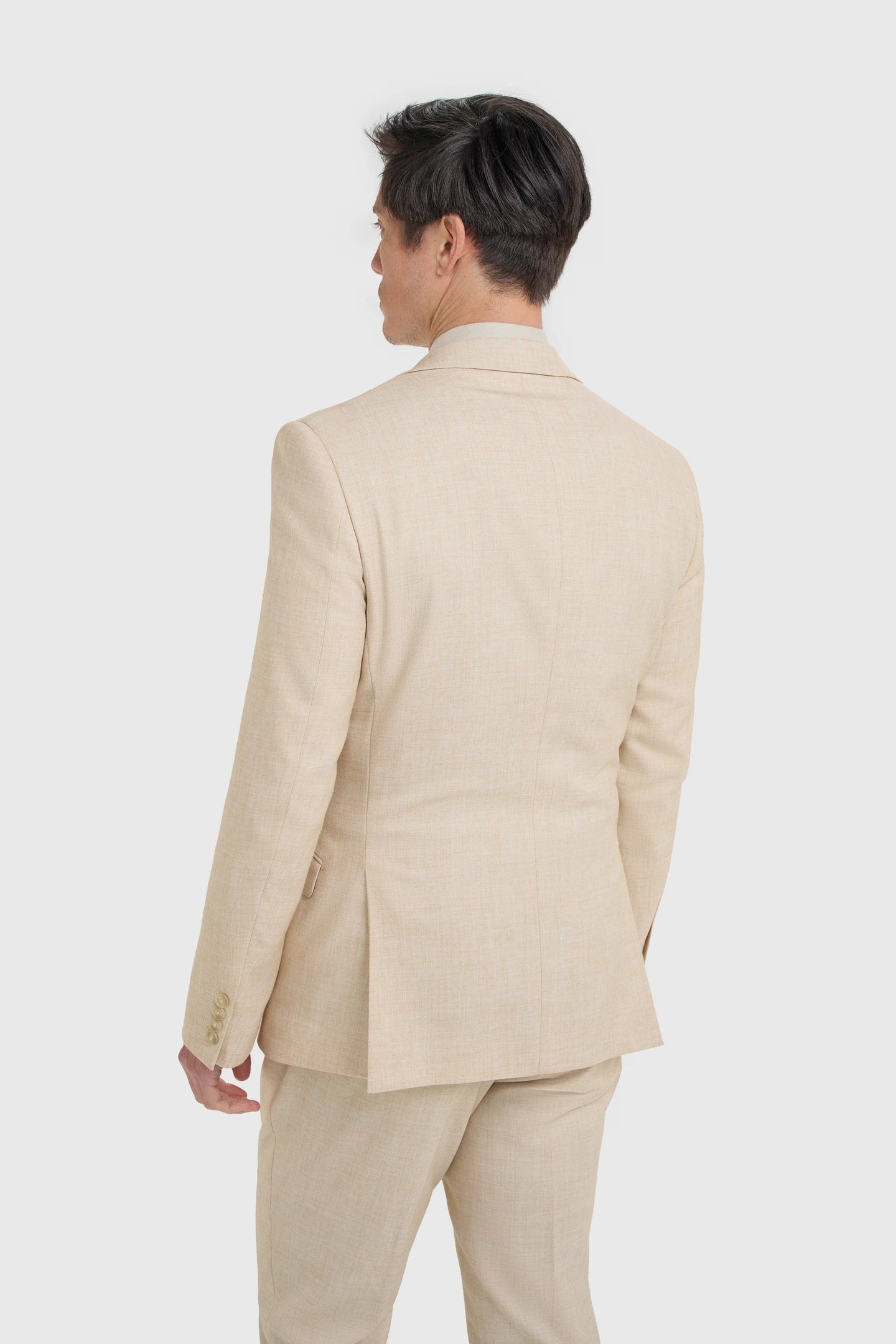 Malibu - Blazer masculino bege texturizado