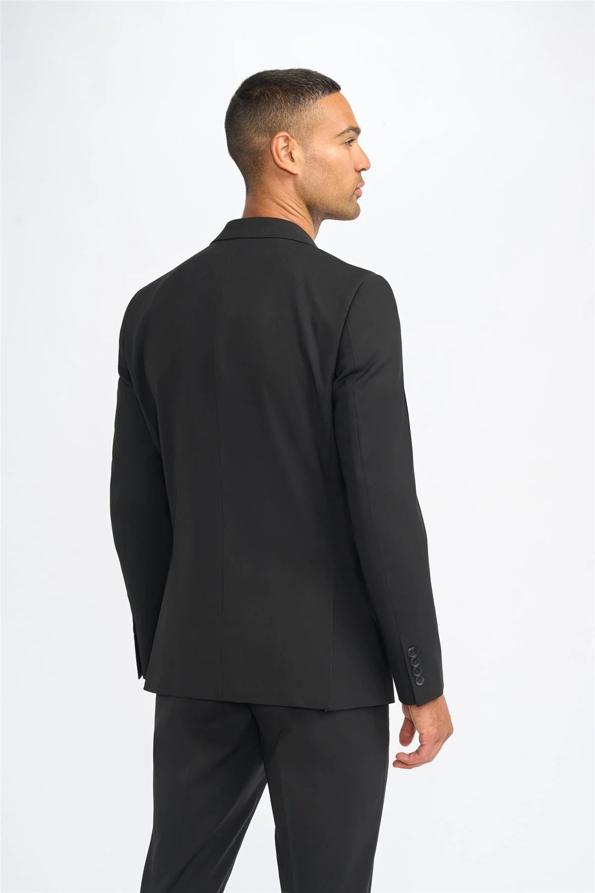 Malibu - Blazer masculino preto de corte ajustado
